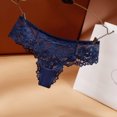 thumbnail image 2 of ZSQDM Underwear for Women, Women Lace Sleepwear Temptation Low-waist Panties Thong Underwear Dark blue M, 2 of 4