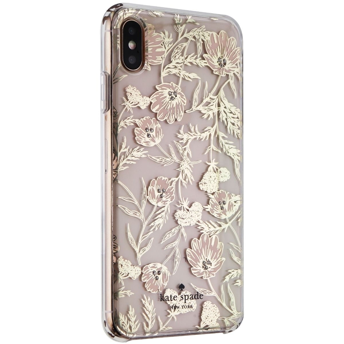 Kate Spade Hardshell Case for Apple iPhone XS Max - Blossom Pink/Gold  Foil/Gems (Used) 