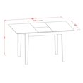 thumbnail image 4 of East West Furniture Butterfly Leaf Picasso Table - Saddle Brown Table Top and Saddle Brown Finish Attractive Four Legs Hardwood Structure Rectangular Table, 4 of 4