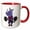 Red/White, variant on 3drose, Funny Cute Strong Rhino Bodybuilder Lifting Weights Cartoon, 11oz Mug