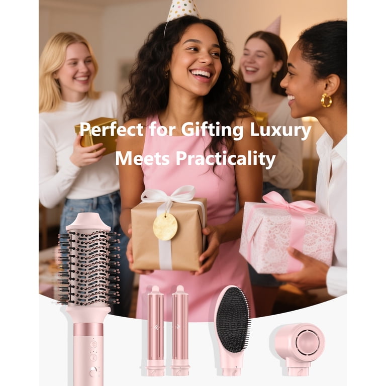 5-in-1 Air Styler Hair Dryer Brush with Auto Wrap Curlers photo 2