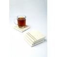 thumbnail image 2 of Lexi Home Square Real Marble Coasters with Brass Inlay Design - Set of 4, 2 of 6