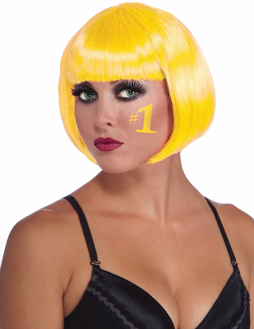 Yellow Bob Wig Halloween Costume Accessory