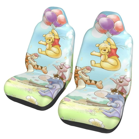 Eeyore Car Seat Cover Colorful Print Front Seat Covers 2 Packs, Vehicle Seat Protector Covers Accessories Fit Most Auto Cars Sedan Truck SUV Van
