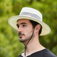 thumbnail image 5 of Harhinhe 56-58cm hat circumference men and women jazz hat straw hat summer hat retro top hat outdoor wide-brimmed sun hat, 5 of 5