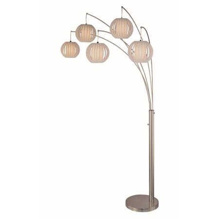 Lite Source Deion 5 Light Floor Lamp in White
