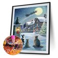 thumbnail image 1 of Cuadros Decorativos Cuadros Decorativos Kits de pintura de diamantes DIY de gatos navideños Taladro Likrtyny embutido en tela, 1 of 8