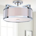thumbnail image 2 of SAFAVIEH Orb 3-Light 17 in. Dia. Glam Semi Flush, Chrome, 2 of 6