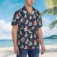 thumbnail image 2 of Lsque Sailboat And Wave pattern Hawaiian Shirt for Men, Unisex Summer Beach Casual Short Sleeve Button Down Shirts-XX-Large, 2 of 9