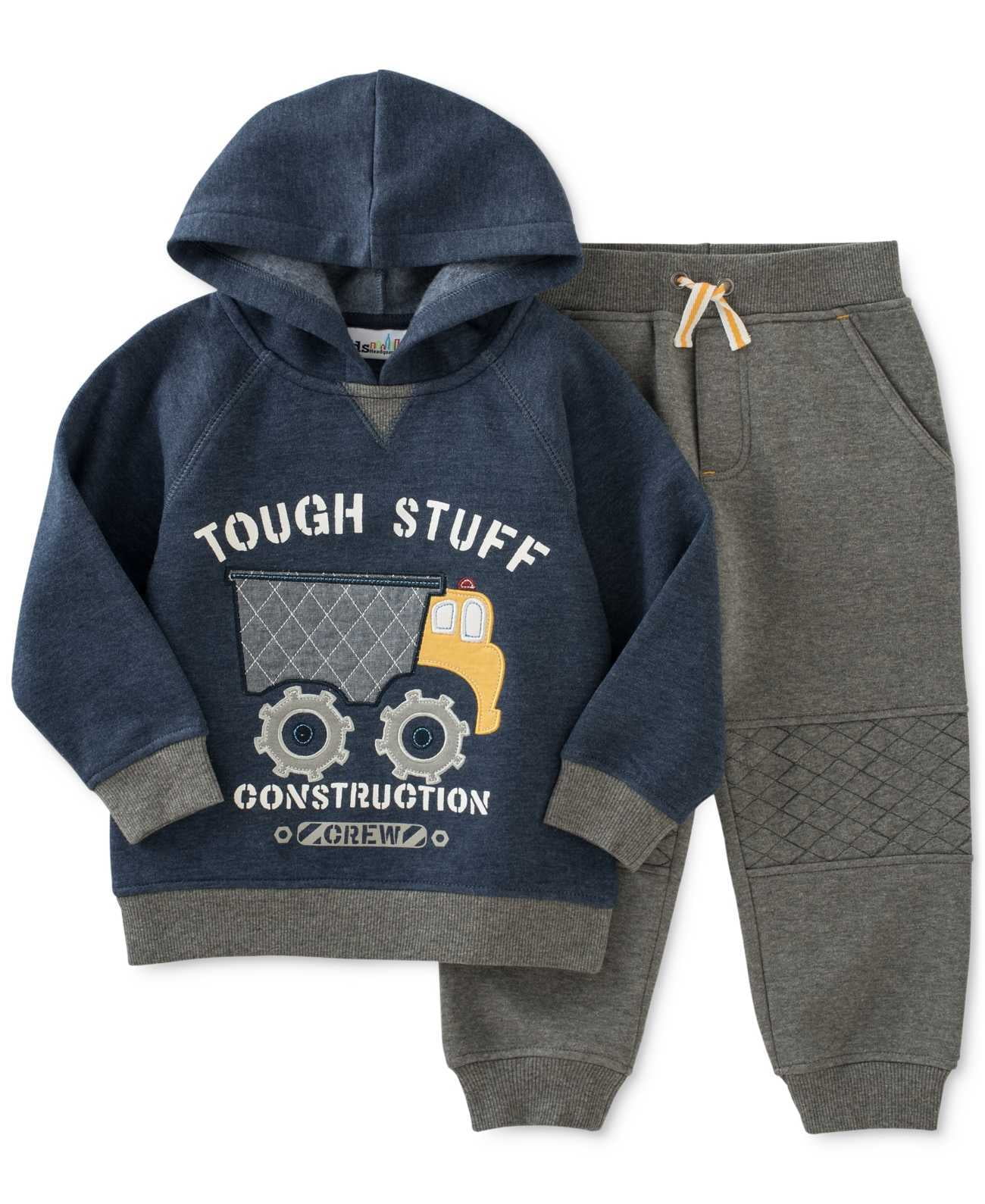 Toddler Fleece Hoodie & Pants Set - Plush Pullover Sweatshirt And Joggers For Boys & Girls, Warm Outfit