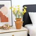 thumbnail image 5 of Tall Handwoven Rattan Wicker Vase with Side Handles, Rustic Woven Flower Basket, Natural Rattan Decorative Art Vase for Dried Flowers, Pampas Grass, Farmhouse Autumn Home Table Floor Decor, 5 of 6