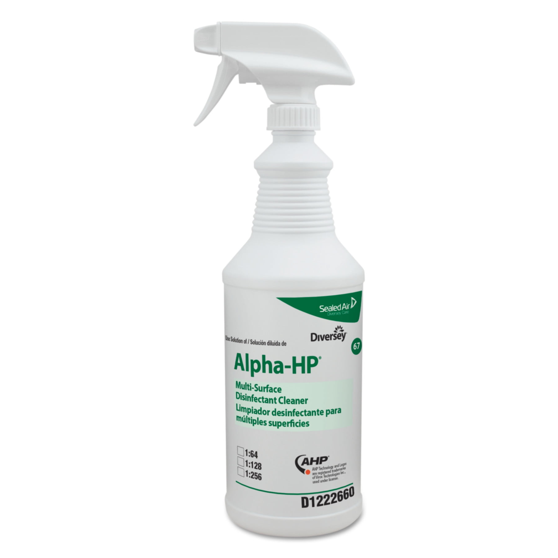 AlphaHP MultiSurface Disinfectant Cleaner Spray Bottle, 32 oz, 12