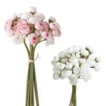thumbnail image 4 of 1 Bundles Artificial Silk Rose Flowers, Faux Silk Mini Ranunculus Flowers for DIY Bouquet, Bulk Fake Wedding Filler Flowers for Centerpieces Arrangements Bridal Shower Decorations, 4 of 9