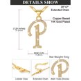 thumbnail image 6 of Silvora Initial Necklace for Women Platinum Plated CZ Crystal Personalized Letter P Pendant Necklace Shiny Dainty Jewelry Gifts for Granddaughter Sister Friends Christmas, 6 of 7