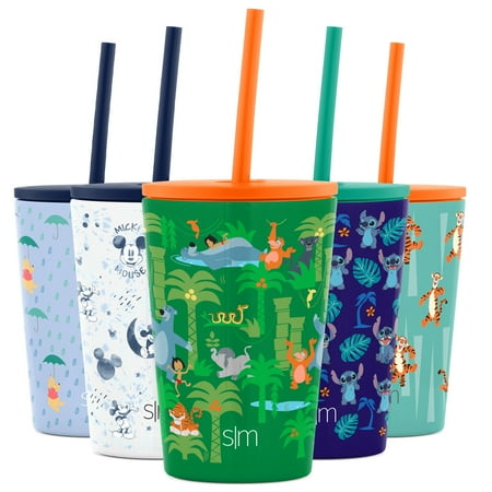 Simple Modern Disney Kids Cup 12oz Classic Tumbler with Lid and Silicone Straw - Vacuum Insulated Stainless Steel for Toddlers Girls Boys - Disney: Jungle Book