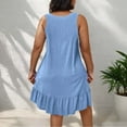 thumbnail image 5 of Tdoqot Womens Plus Size Dresses Sundress- Sleeveless Casual Flowy Summer Tank Midi Dresses Blue Size L, 5 of 8