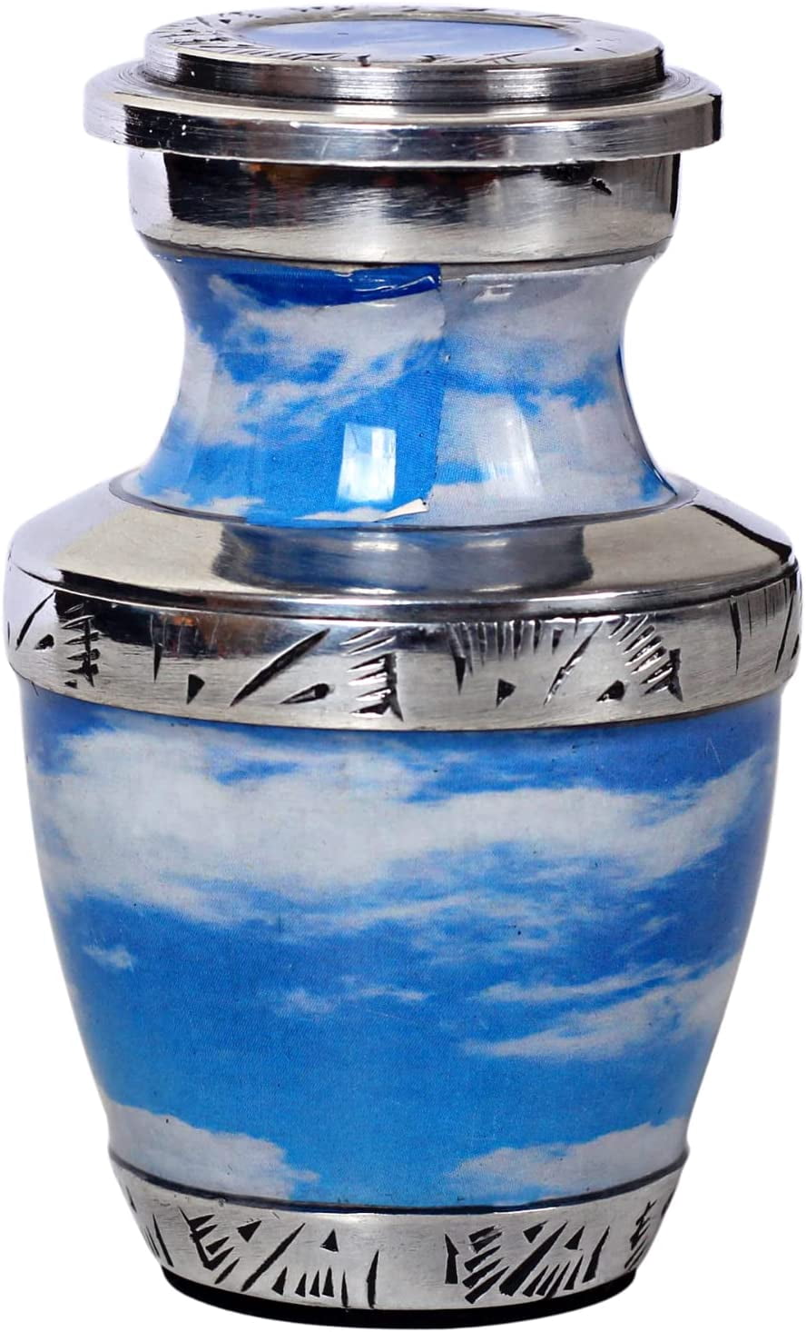 Decorative Small Keepsake Urn - A Lovely Sharing Tokens to Remember Your Loved One - Mini Urns for Human Ashes - Cremation Cloud Urns - Memorial for Funeral