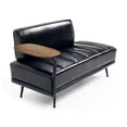 thumbnail image 3 of FFZ 55 inch Modern End of Bed Bench, Faux Leather with Swivel Tray, Black, 3 of 8