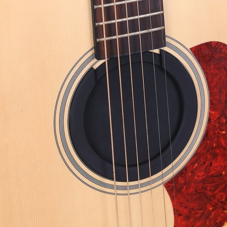 Soundhole Cover - Black Acoustic Classic Guitar Anti-howling Sound Hole Cover Soundhole Rubber Screeching Halt Feedback Buster Prevention Mute for 41