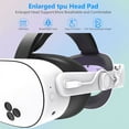 thumbnail image 6 of Headband for Meta Quest 3S, VR Replacement Strap with 12000mAh Battery, Enhance Comfort and Extend Play Time, with RGB Lights, for Quest 3S VR Headset-White 1, 6 of 9