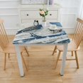 thumbnail image 3 of BANET Christmas Tablecloth Waterproof for Rectangle/Square Tablecloth Table Cloth Cover for Fall Christmas , White, 3 of 7