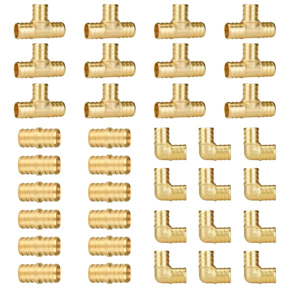 PEX Fittings SUNGATOR, paquete de 36 unidades, 3/4 pulgadas, sin plomo