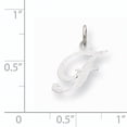 thumbnail image 3 of 14k White Gold Small Fancy Script Letter F Initial Charm Pendant, 3 of 4