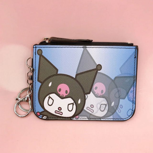 Cartera con solapa de piel sintética Love Sanrio Cinnamoroll, bolso de dibujos animados de Anime, monedero Loungefly Melody Kuromi hello_kitty