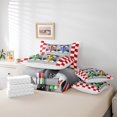 thumbnail image 5 of Go Kart Race Car Bed in a Bag Queen 7 Pieces,Racing Karting Comforter Set Reversible Drift Kart Design,Ultra Soft & Breathable Bedding Sets with Comforter,Sheets,Pillowcases & Shams, 5 of 5