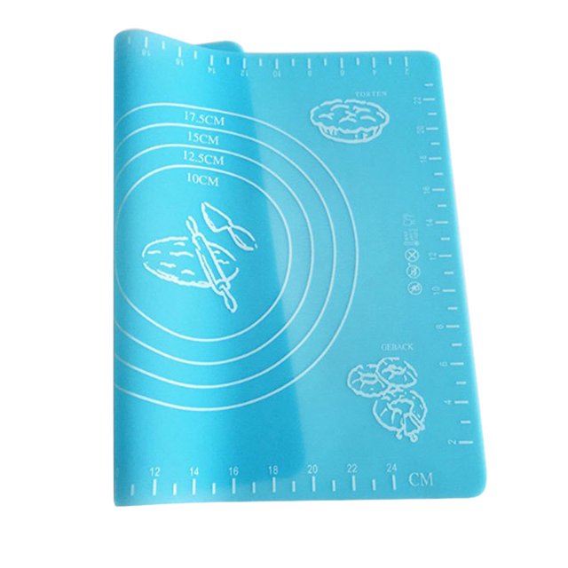 Lisbinx - Tapete antiadherente para hornear (11,4 x 10,2 pulgadas), de silicona, ideal para amasar fondant, horno, microondas y refrigerador. Rango de temperatura: de -40 °C a 220 °C.