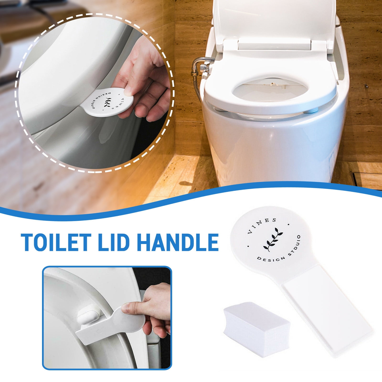 Avoid Touching Toilet Seat Handle Seat Cover Lifter Bathroom Accessories for Home More Sanitary Lifestyles Toilet Lifter Handle 2 Pcs Toilet Seat Cover Lifter Toilet Seat Holder Lift Tools 