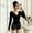 Black, variant on Tops For Women V Neck Long Sleeve Belted Blouse Pleated Front Slim Fit Casual Top Brown XL