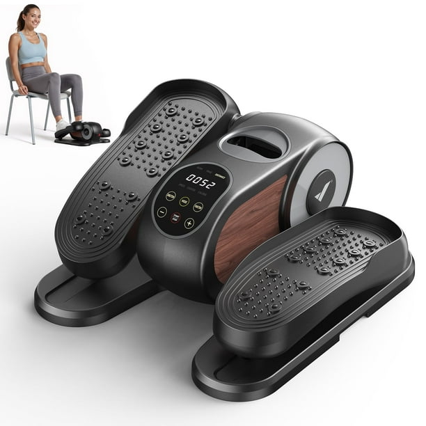 MERACH Entrenador Elíptico Debajo Del Escritorio, Máquina de Ejercicio Elíptica Compacta y Portátil, Velocidad Ajustable para Oficina en Casa, Equipo Cardiovascular de Bajo Impacto