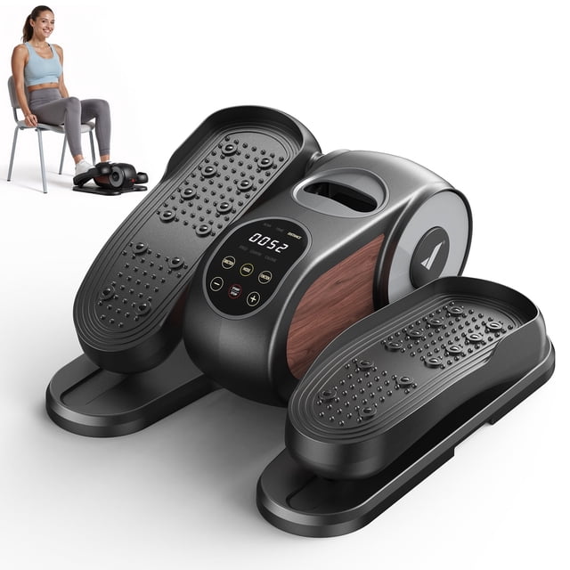 MERACH Entrenador Elíptico Debajo Del Escritorio, Máquina de Ejercicio Elíptica Compacta y Portátil, Velocidad Ajustable para Oficina en Casa, Equipo Cardiovascular de Bajo Impacto
