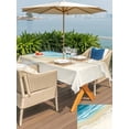 thumbnail image 4 of Outdoor Tablecloth with Umbrella Hole and Zipper, Teal Blue Beach Coastal Rectangle Table Cloth 52x70 Inch Waterproof Tablecloth, Summer Ocean Nautical Seaside Picnic Table Cover for Patio Camping, 4 of 7