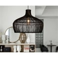 thumbnail image 6 of ELE Light & Decor Round Rattan Pendant Light with Adjustable Cord in Black, 6 of 8