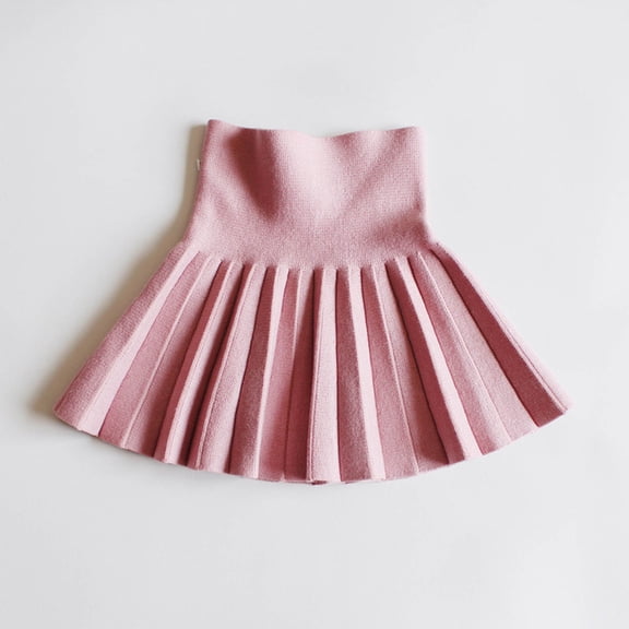 ATOGUTA Girls Junior Skirts Fall Winter Stretch Mini Flared Pleated Skater Skirt Size 3T-15, Pink