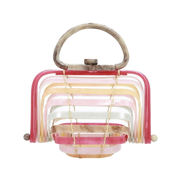 Bolso de mano para mujer, ligero, hueco, elegante, tipo clutch Estilo B