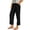 A-Black, variant on Cotton Linen Cropped Pants Women Loose Wide Straight Leg Capris Summer Business Casual Work Pants Ankle Length Chino Trousers with Pockets