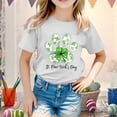 thumbnail image 2 of LUOGENLI T-Shirt pour Filles Enfant Filles Pâques Mignon Saint Pat Col Rond Manche Courte Tee Été Décontracté T-Shirt Blanc Maxi Hauts Blanc 8-9 Ans, 2 of 4