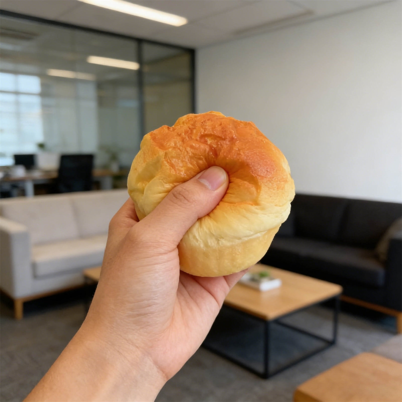 PUSPU Bread Shaped Desktop Decor Creative Home Ornament for Living Room