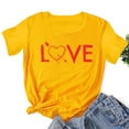 thumbnail image 2 of Ichuanyi Womens Shirts Clearance, Fashion Women Valentine's Day Print Short Sleeve T-shirt Novelty Graphic Tops, 2 of 3