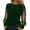 Dark Green, variant on Long Sleeve Shirts For Women Loose Fit Casual Top Sheer Mesh Yoke Round Neck For Comfort Casual Tee Tops