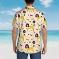 thumbnail image 6 of Xecao Cartoon Poodle Dog print Hawaiian shirt - a stylish short-sleeve button-down for men, perfect for casual beach and tropical outings., 6 of 9