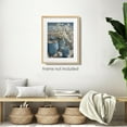 thumbnail image 3 of Bathroom Decor Wall Art Blue Beach Picture Ocean Theme Flower Canvas Print Modern Coastal Seascape Painting Framed Seaside Artwork Floral Daisy in Indian Vase for Home Sea Lake Bedroom 12x16inch, 3 of 5