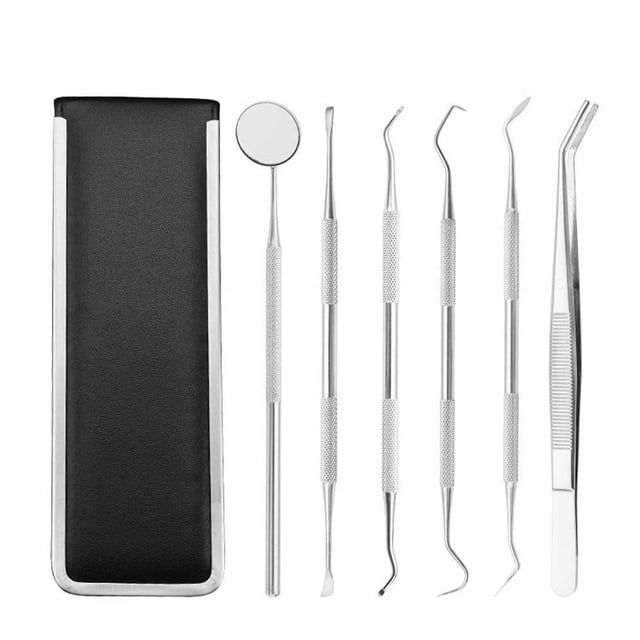 HLONK Tooth Care Dental Tools for Home Teeth 6Pcs Stainless Clean Set Hygiene Kit Oral Tool Care Tooth Care
