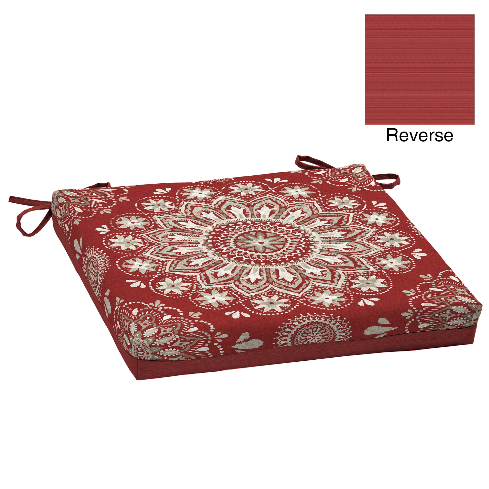 Better Homes & Gardens Red Medallion 20 x 20 in. Outdoor Dining Seat