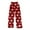 Wine, variant on Women's Soft Comfortable Plush Casual Pyjama Bottoms with Christmas Snowflake and Tree Print, Home Sleep Pants for Winter Wear, Cozy Lounge Pants and Indoor Use, Vermilion, S