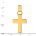 thumbnail image 3 of 14k Yellow Gold Hollow Cross Pendant, 3 of 4
