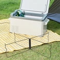 thumbnail image 1 of DYNWAVECA Support Pliable pour Réfrigérateur Support de Bac à Glace Support de Bac de Rangement Pratique Support de Valise en Acier Inoxydable pour Pique-Nique Patio Randonnée Noir Incurvé, 1 of 10